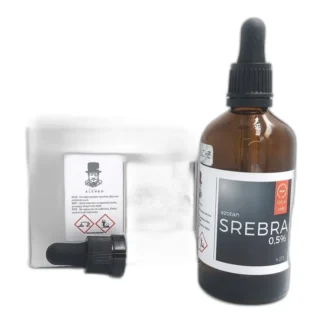 Azotan srebra 0,5%. Roztwór wodny. 100ml. Czda. — zdjęcie 1